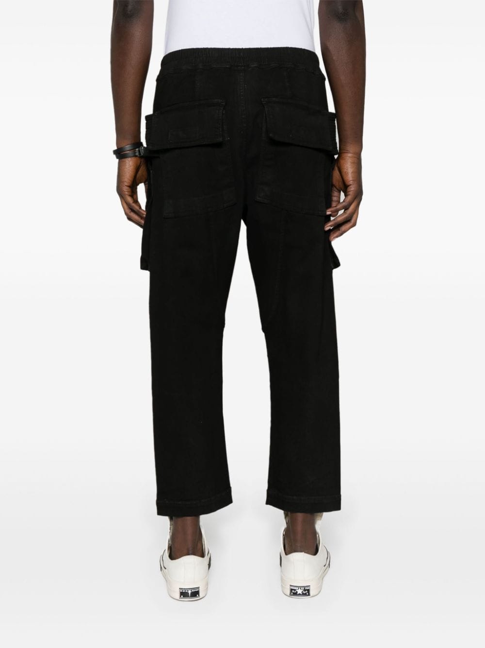 Shop Rick Owens Drkshdw Creatch Cropped Cargo Trousers In Black