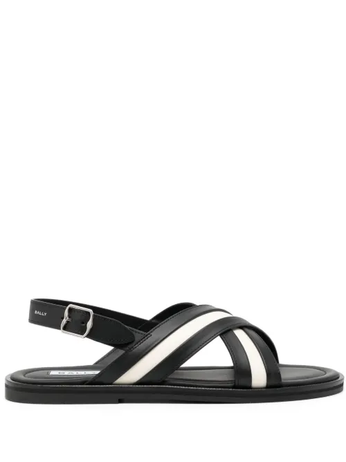 Bally sandales Glide en cuir - Noir - Bally - Modalova