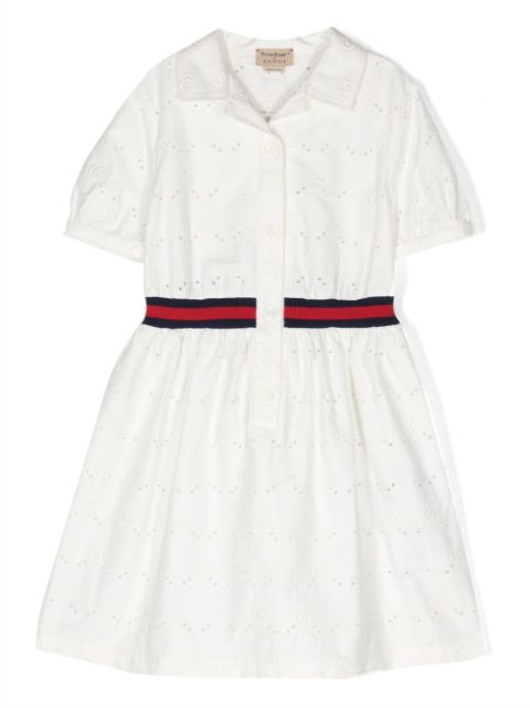 Gucci Kids GG-embroidered cotton shirtdress