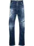 DSQUARED2 Dark Ripped Cast Wash Bro straight-leg jeans - Blue