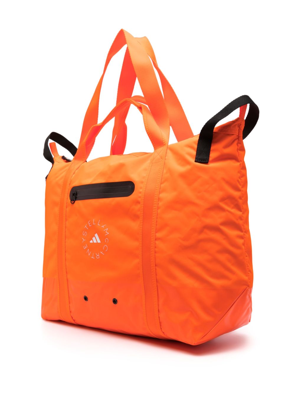 Shop Adidas By Stella Mccartney Logo-raised Luggage Bag In Orange