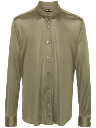 Tシャツ・カットソー TOM FORD STRETCH SILK SATIN RELAXED FIT SHIRT STRETCH SILK SATIN RELAXED FIT SHIRT | Tom Ford Fashion