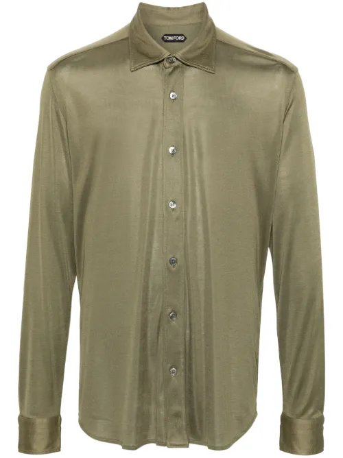Chemise en soie à manches longues - TOM FORD - Modalova