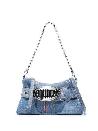 DSQUARED2 Gothic Belt デニム クラッチバッグ | ブルー | FARFETCH JP