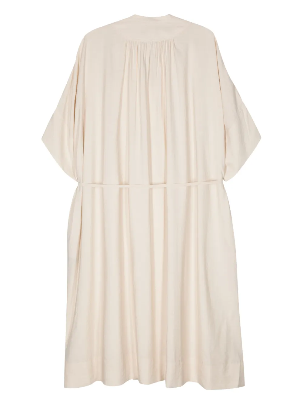 Yves Salomon Midi-jurk met ceintuur - Beige