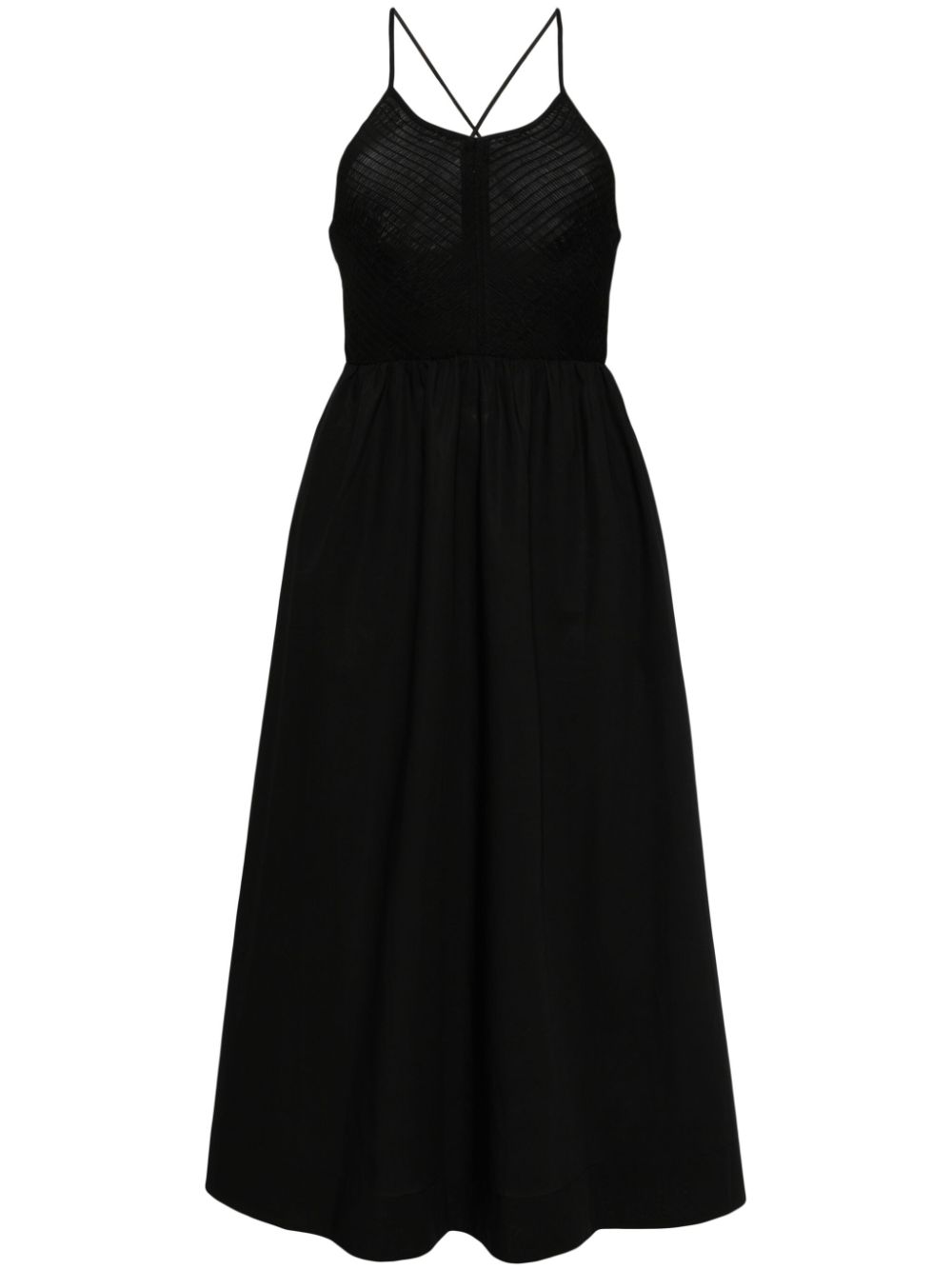 Faithfull The Brand Camera Organic Cotton Maxi Dress In Black
