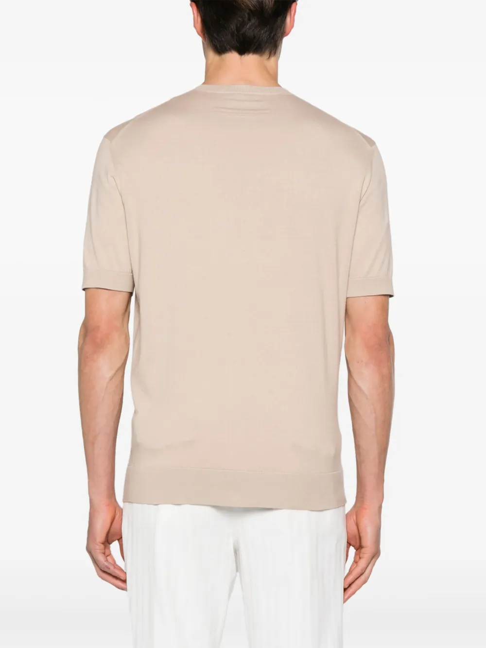 Zegna T-shirt met ronde hals Beige