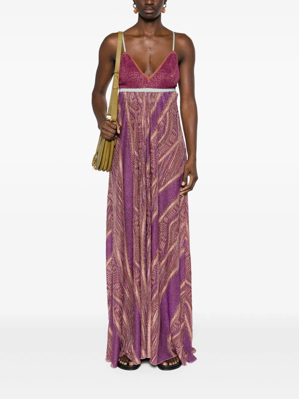Forte Forte jacquard lurex maxi dress - Paars