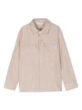 Paolo Pecora Kids striped button-up shirt - Neutrals
