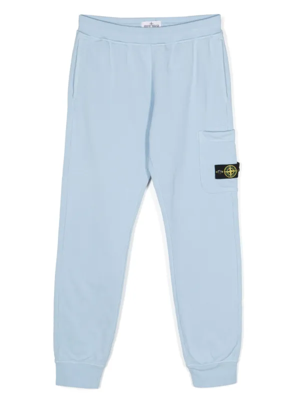 Stone Island Junior Compass badge Track Pants Blue