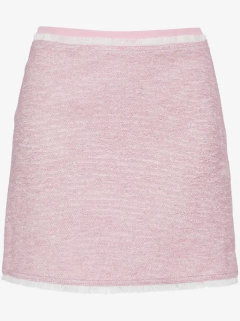 Juun.J high-waisted tweed miniskirt