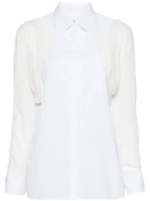 Sacai プリーツディテール シャツ | ホワイト | FARFETCH JP