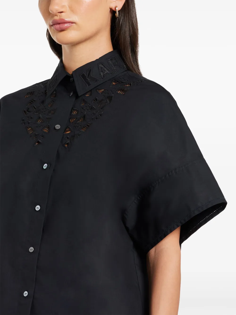 Karl Lagerfeld Katoenen blouse Blauw