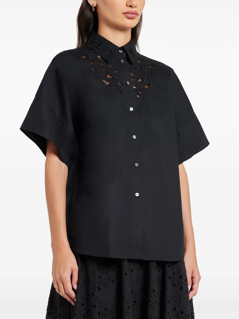 Karl Lagerfeld Katoenen blouse Blauw