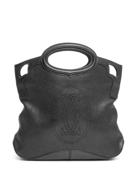 Cartier perforated-logo leather handbag