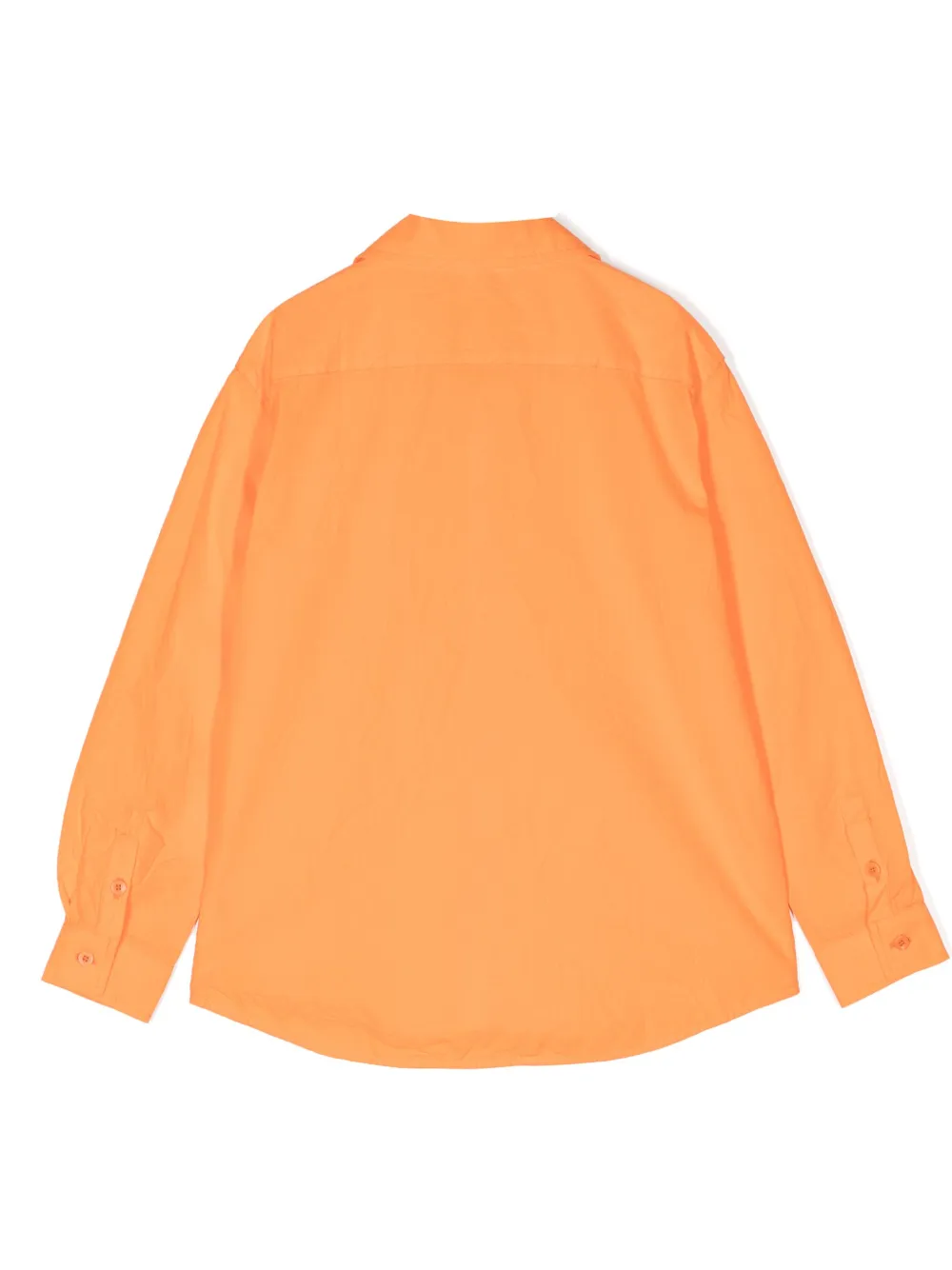 Shop Kindred Knox Crinkle Cotton-poplin Shirt In Orange