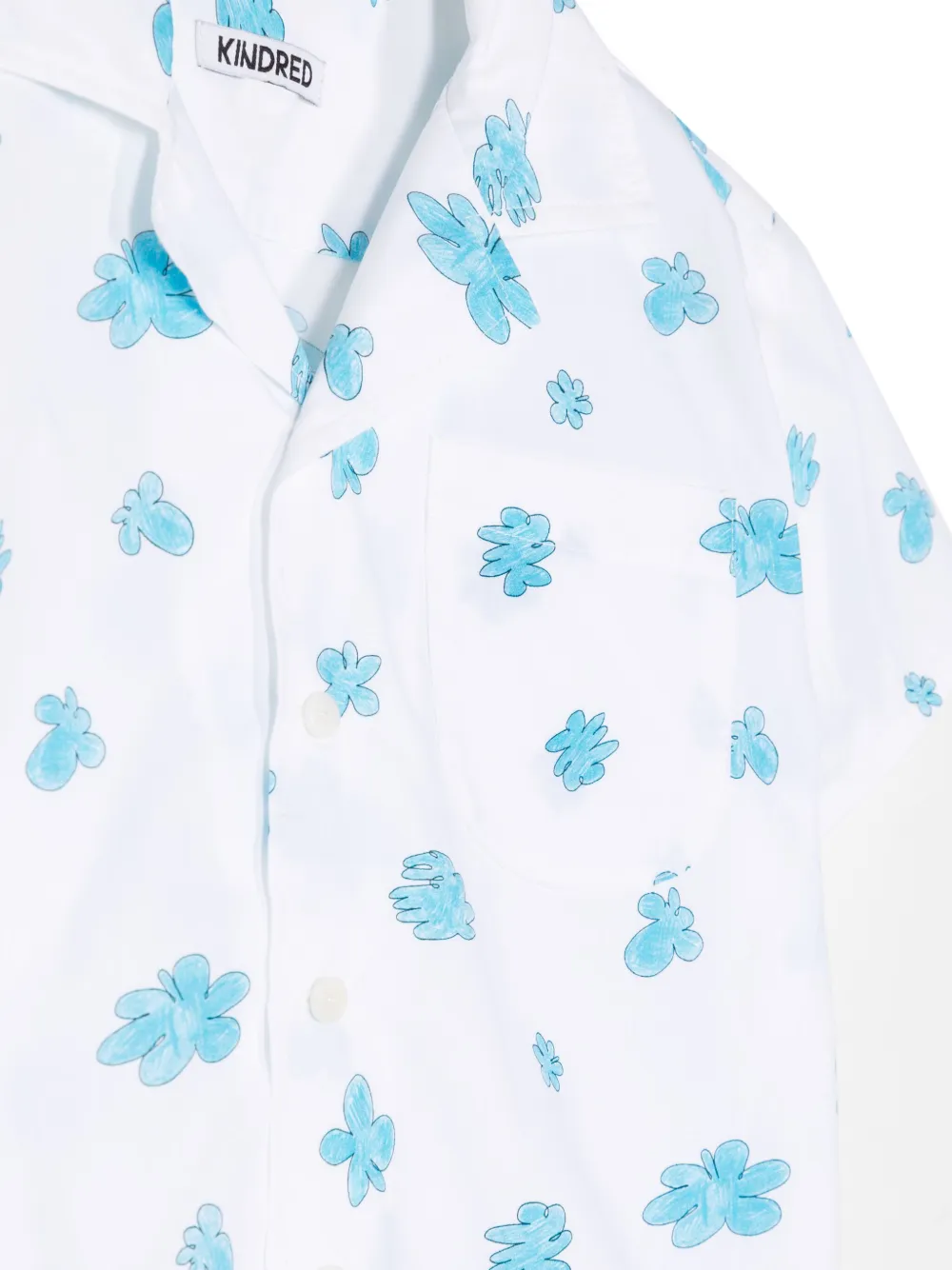 Shop Kindred Kelly Scribble Cloud-print Camp Shirt In White