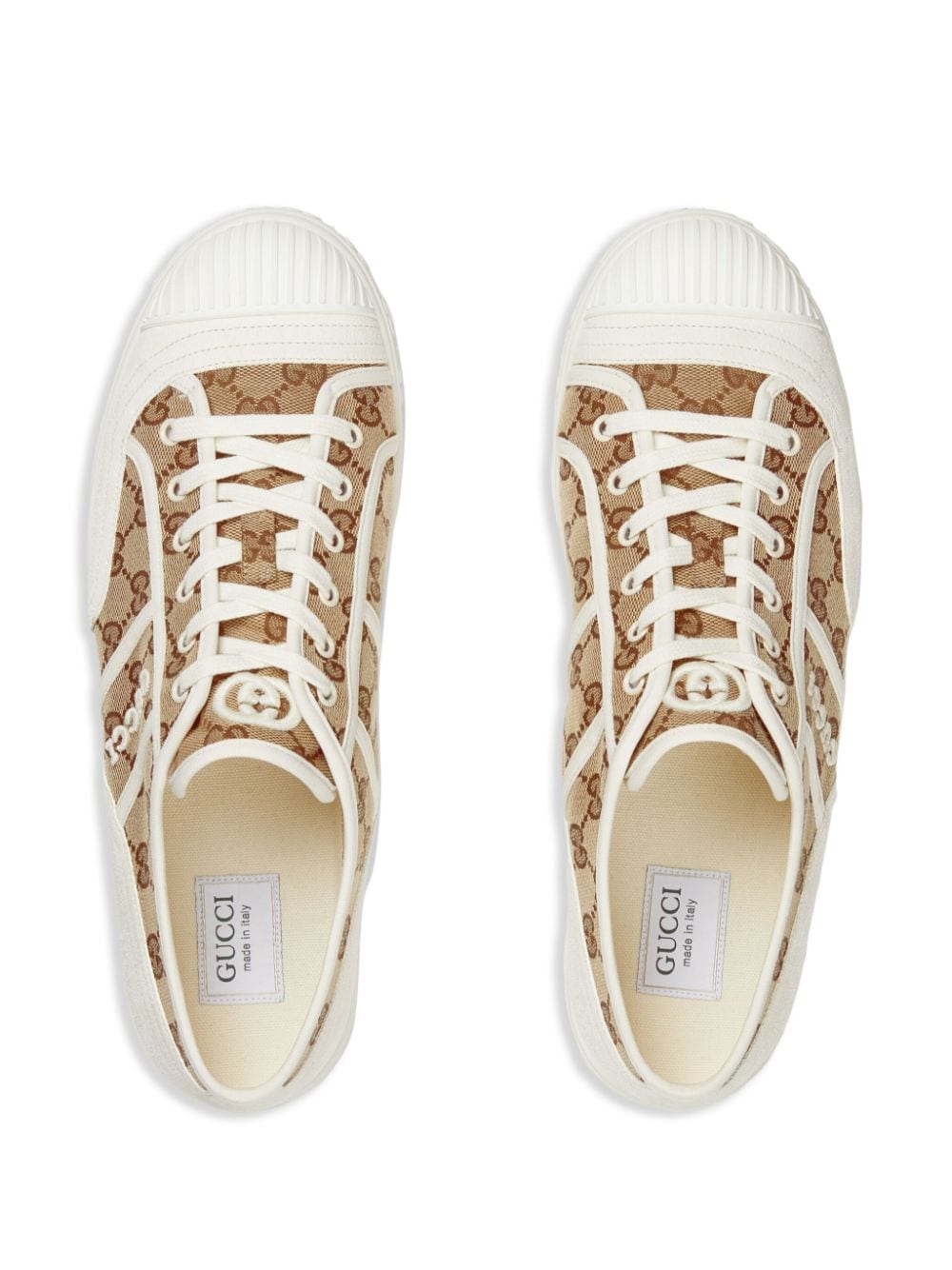 Shop Gucci Gg Canvas Sneakers In Braun