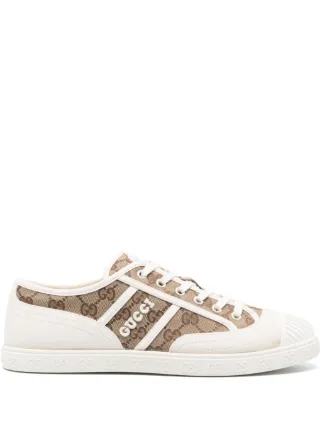 Gucci GGキャンバス スニーカー | ブラウン | FARFETCH JP