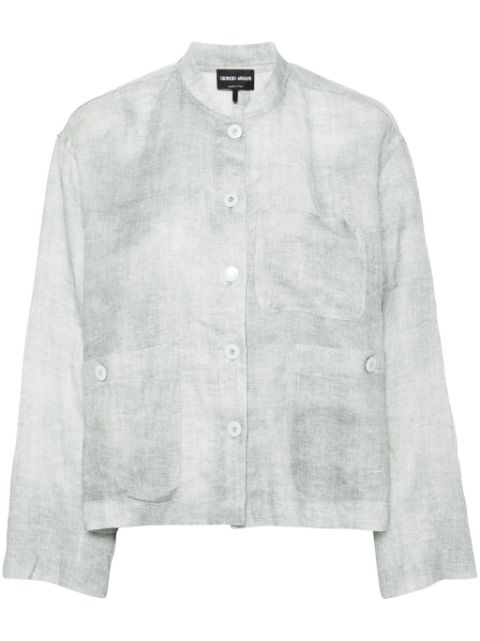 Giorgio Armani long-sleeve linen shirt Women