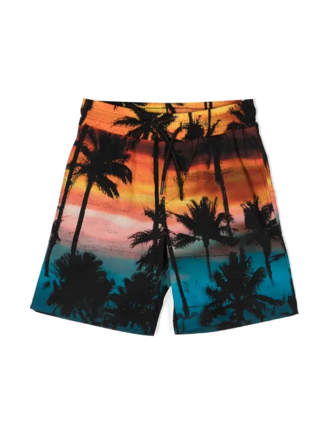 MSGM Kids shorts con estampado de atardecer