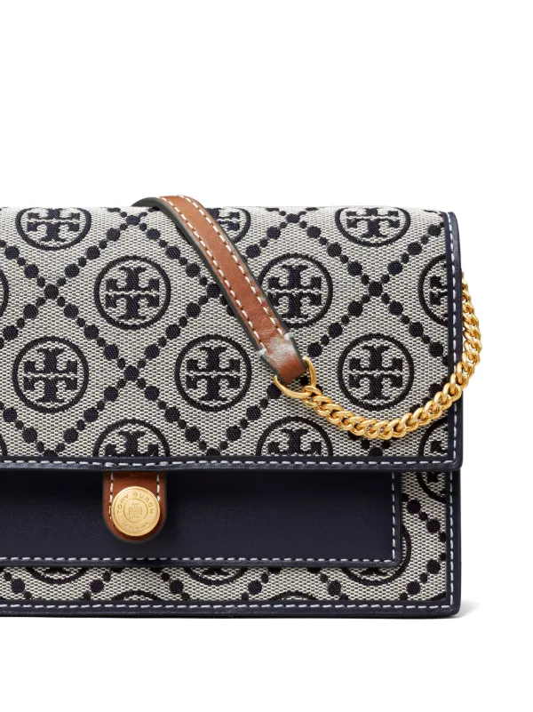 Tory Burch monogram-jacquard Mini Bag | Blue | FARFETCH