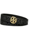 Tory Burch 1"" T monogram Miller belt - Black