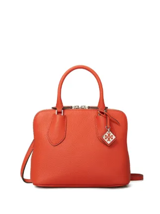 Tory Burch Mini Swing Leather Satchel | Orange | FARFETCH