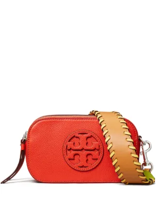 Tory Burch online Miller Leather Crossbody Phone Bag Orange/Red Excellent