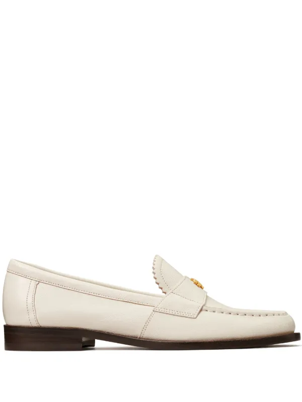 Tory burch white loafers discount