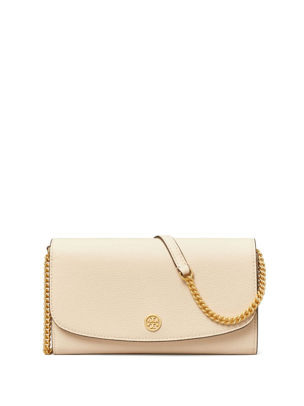 Tory Burch Robinson Chain Wallet In Neutrals