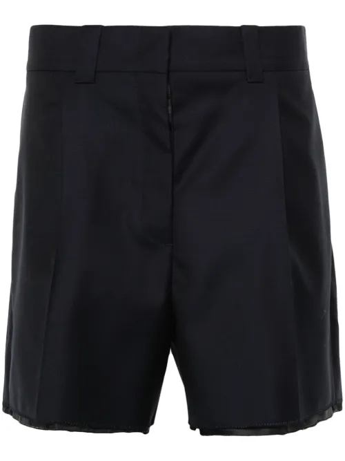 Miu Miu short à logo brodé - Bleu - Miu Miu - Modalova