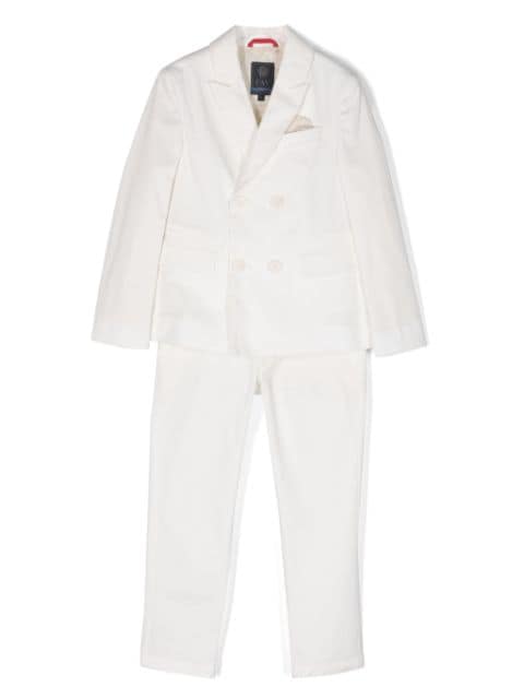 Fay Kids double-breasted cotton suit