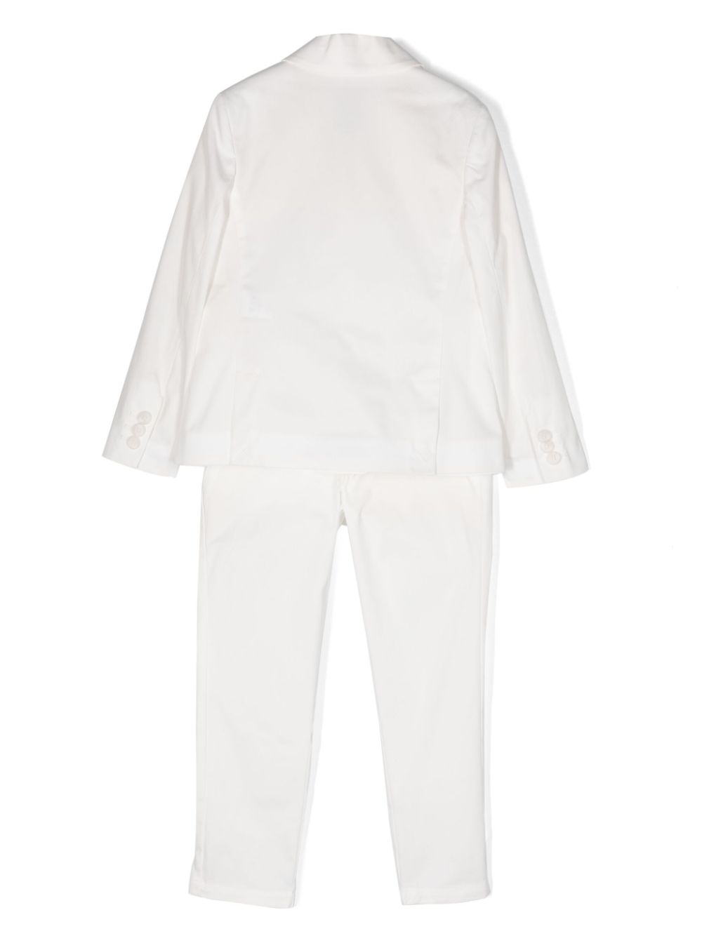 Fay Kids double-breasted cotton suit - White