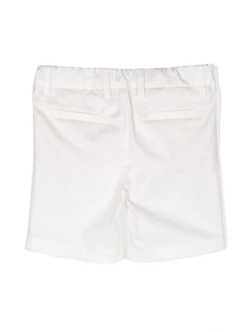 Shop Fay Mid-rise Straight-leg Shorts In White