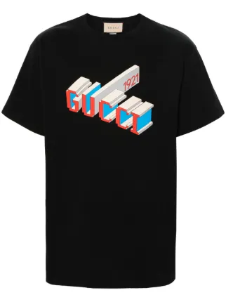 Gucci Playera Con Estampado Gucci 1921 En 3D Farfetch