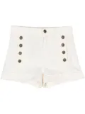 TWINSET button-detail denim shorts - White