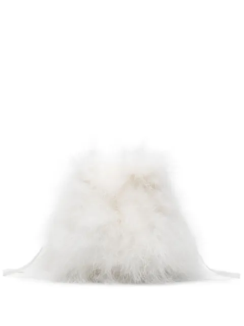 Yves Salomon feather cluch bag