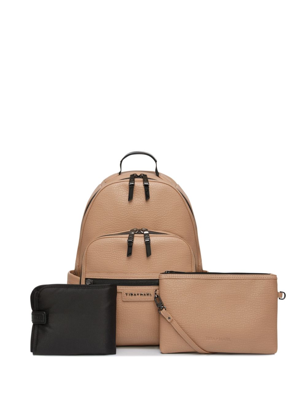 Shop Tiba + Marl Elwood Twin Changing Backpack In Neutrals