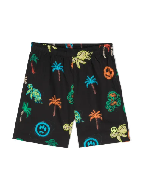 Barrow kids palm tree-print shorts