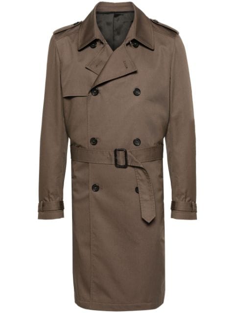 ERALDO twill double-breasted trench coat
