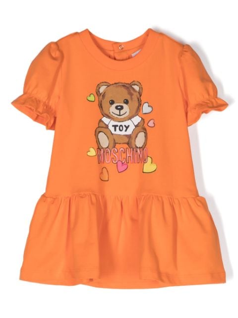 Moschino Kids Teddy Bear peplum dress