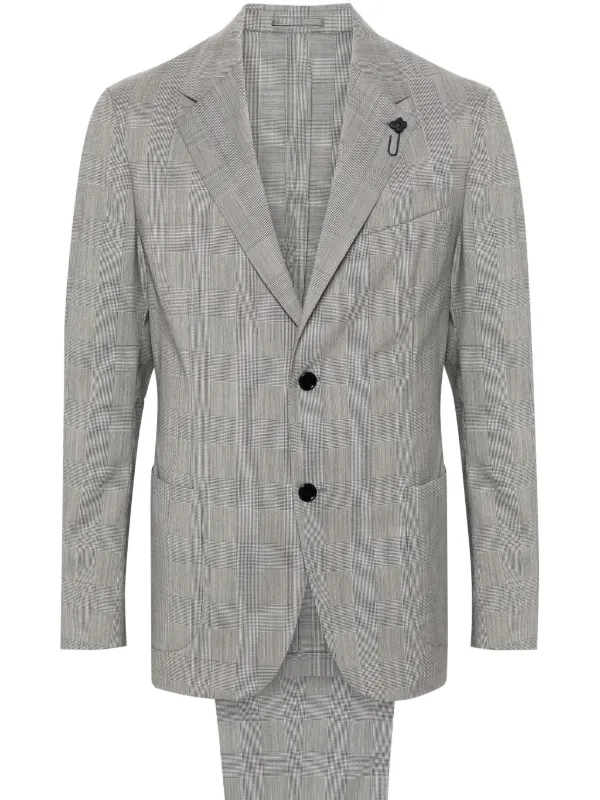 Lardini Completo Principe Di Galles Nero FARFETCH IT