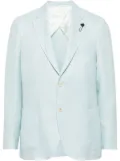 Lardini intertwined linen-blend blazer - Blue