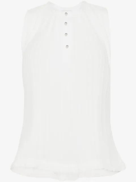 Lanvin sleeveless plissé top