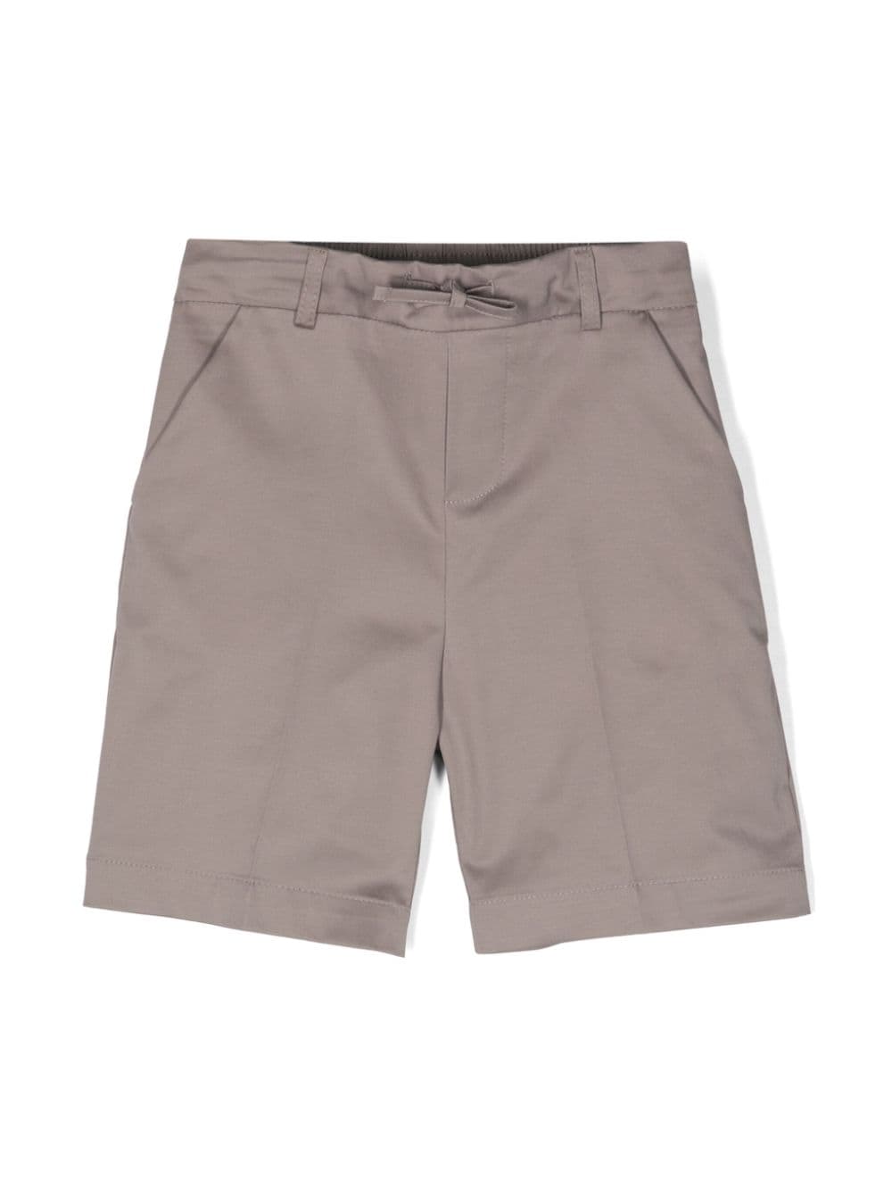 Paolo Pecora Kids' Drawstring-waist Tailored Shorts In Grey