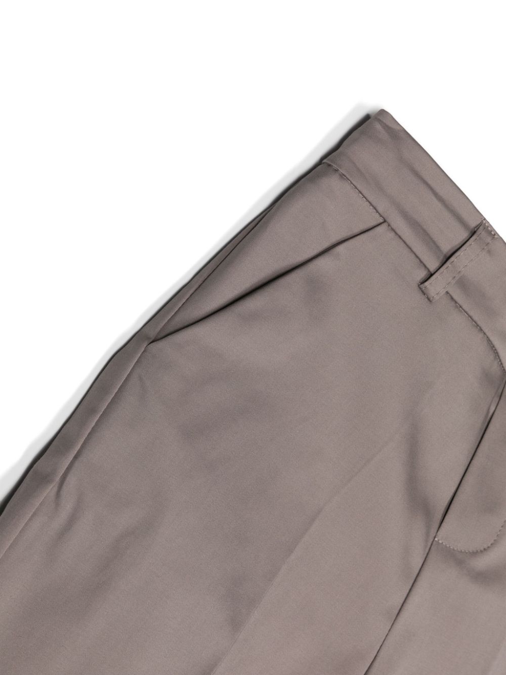 Shop Paolo Pecora Drawstring-waist Tailored Shorts In Grey