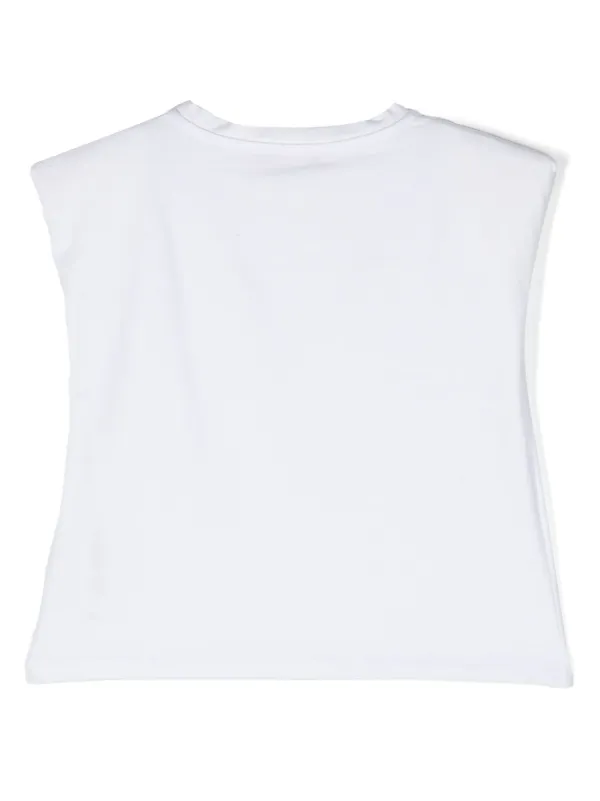 Miss Blumarine shoulder-pads Tank Top White FARFETCH ID