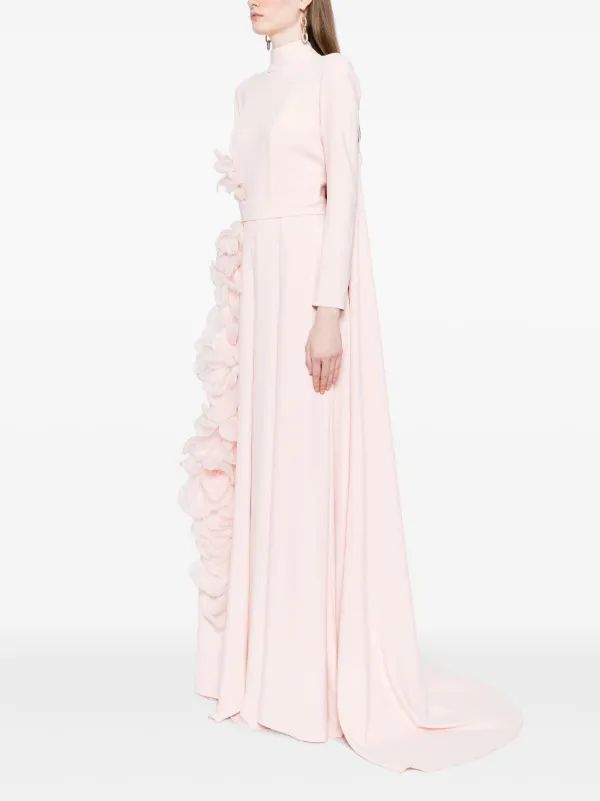 Saiid Kobeisy organza-flowers Kaftan Jumpsuit | Pink | FARFETCH