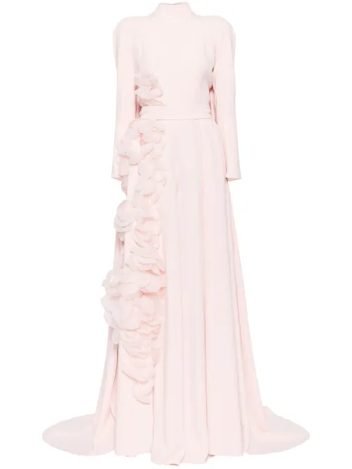Combinaison-caftan à fleurs en organza - Saiid Kobeisy - Modalova